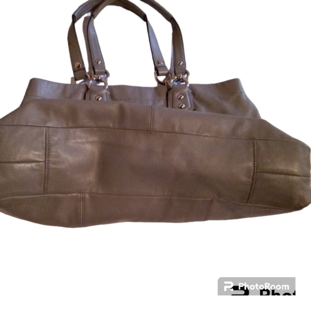 Coach Ashley Satchel leather gray purse - Picture 5 of 14